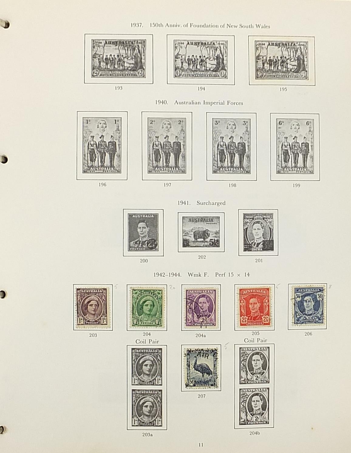 Collection of Australian stamps arranged in an album including some Antarctic Territories - Image 2 of 5