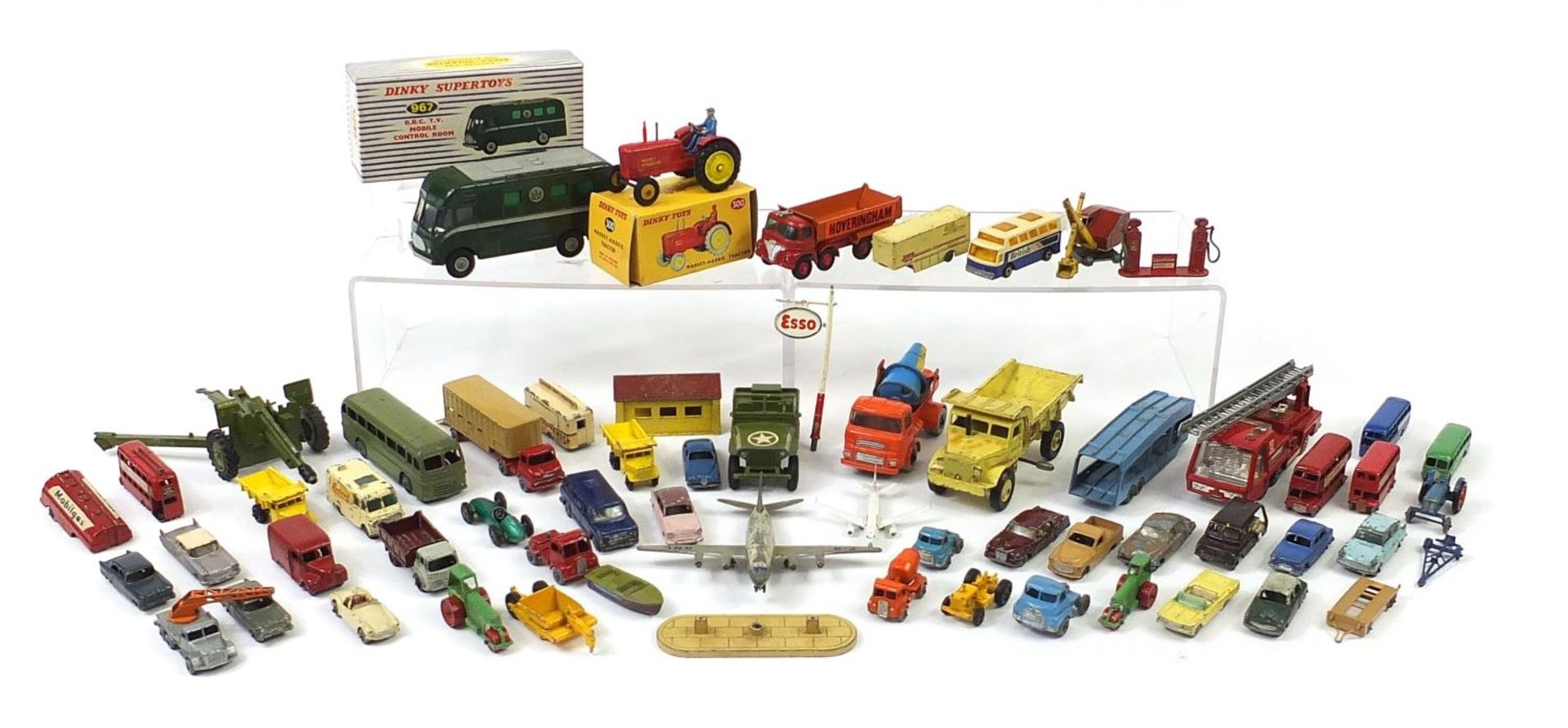 Group of vintage diecast vehicles including Dinky, Lesney and Corgi