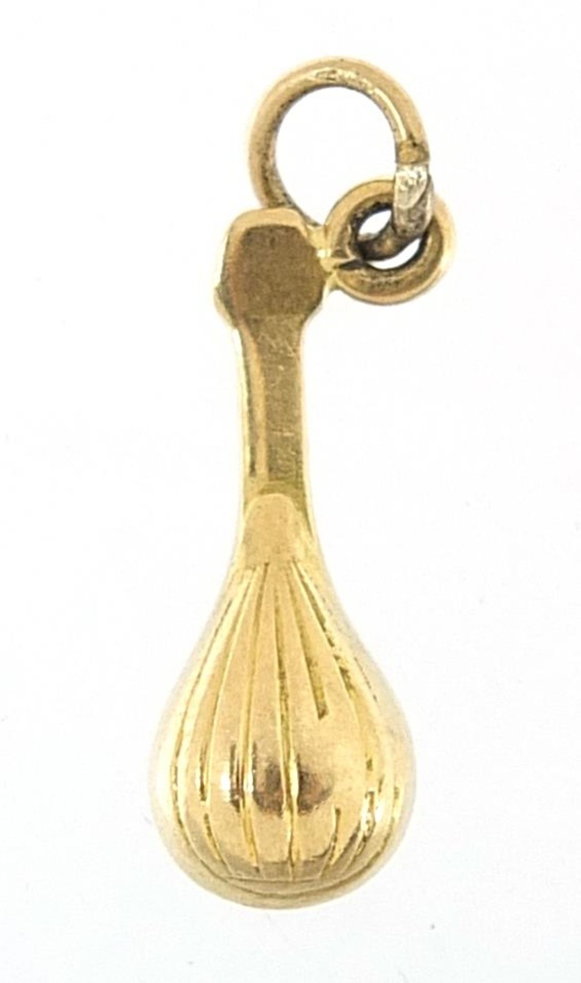 9ct gold mandolin charm, 1.5cm in length, 1.0g - Image 2 of 2
