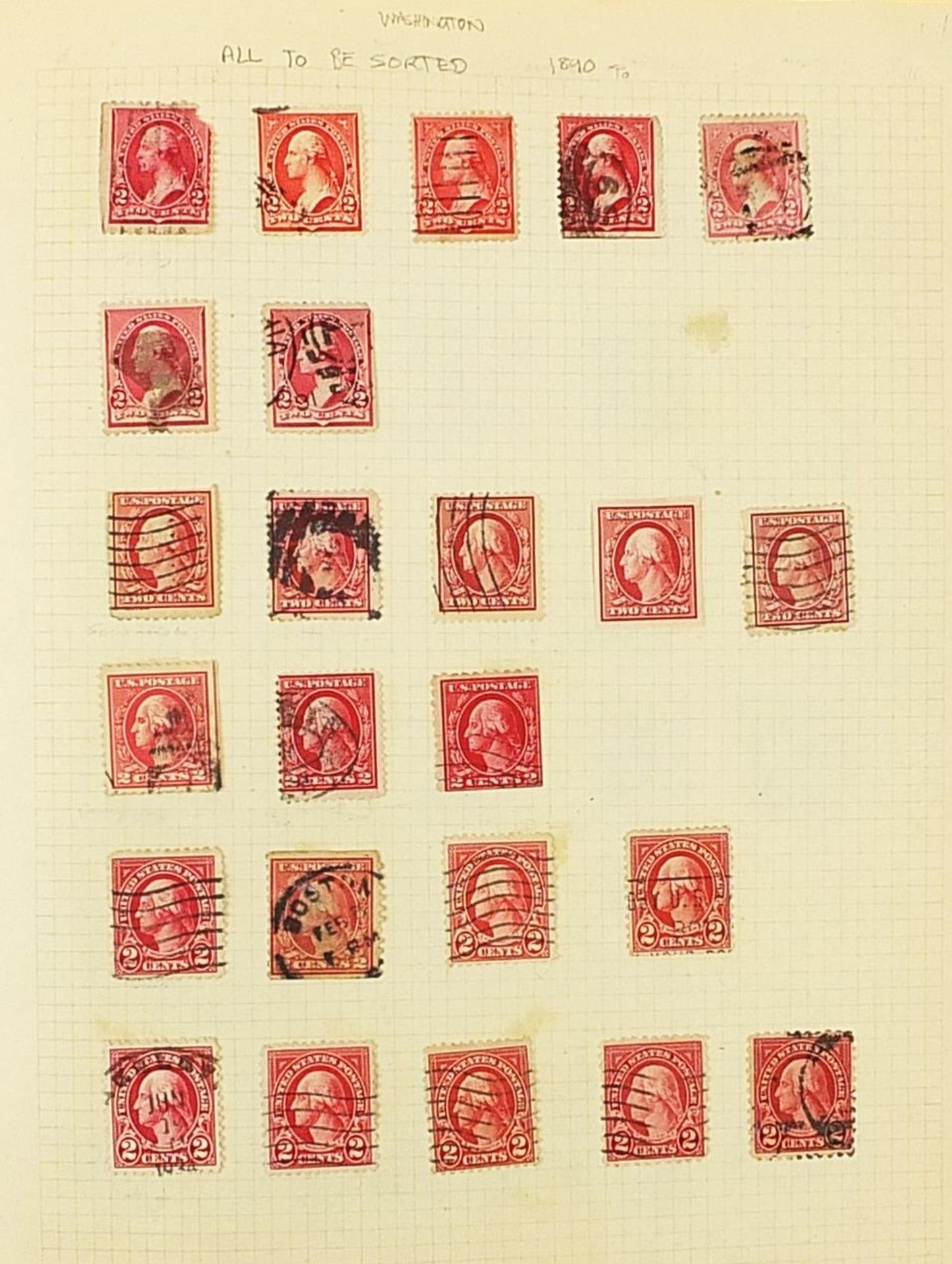 United States of America stamps from the early Presidents to 1950, arranged in an album - Bild 2 aus 6