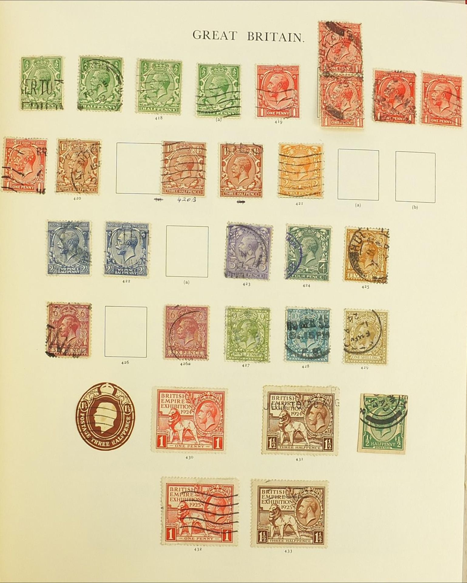 Collection of British stamps arranged in an album - Bild 3 aus 8