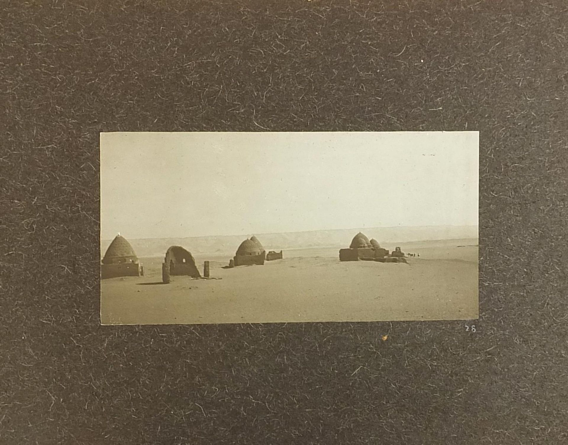 Early 20th century black and white photograph album of Egypt relating to the building of Western - Image 12 of 22
