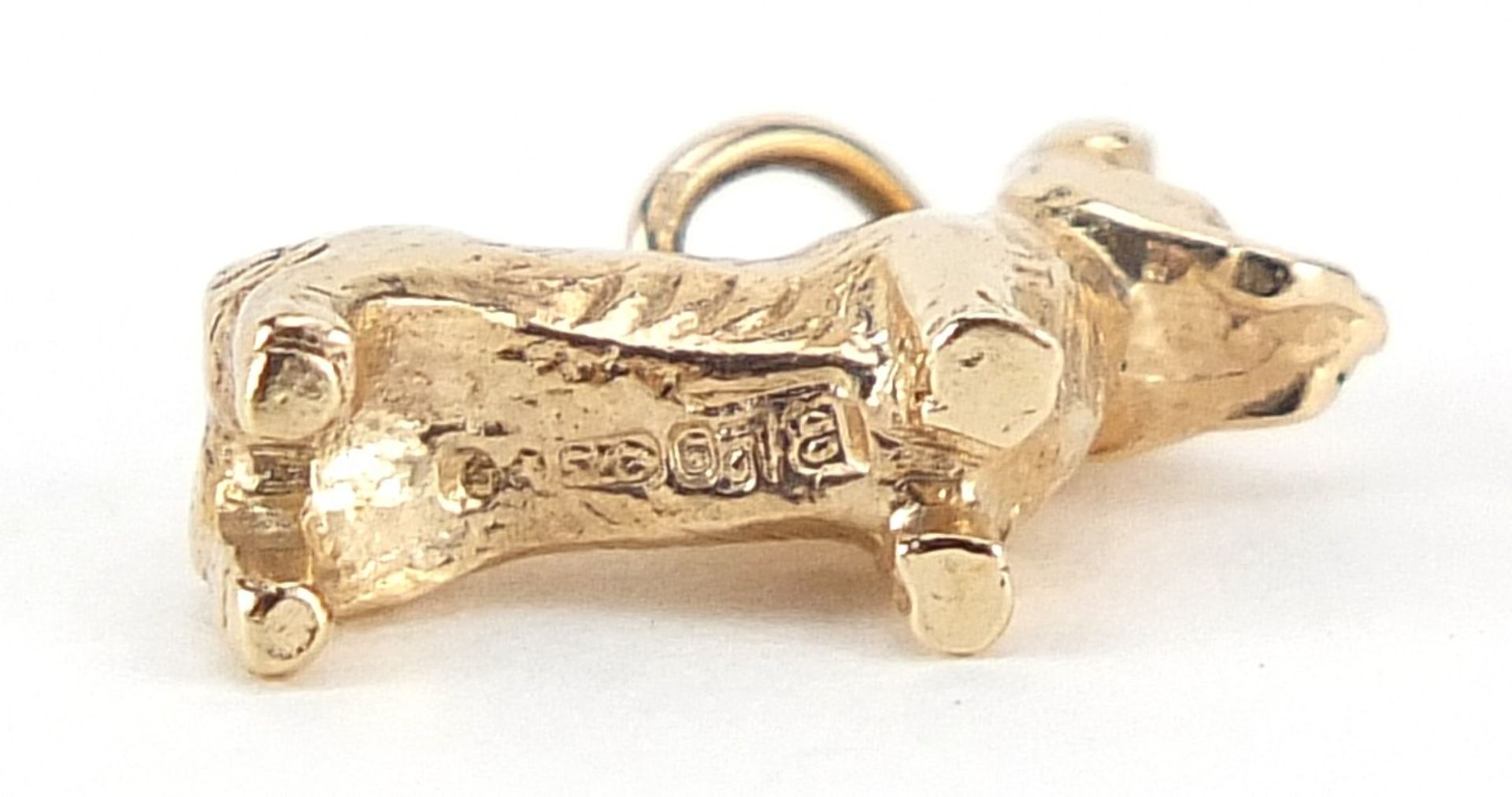 9ct gold Corgi dog charm, 1.6cm in length, 2.7g - Image 3 of 3