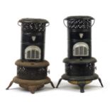 Two vintage Valor stoves, 60cm high