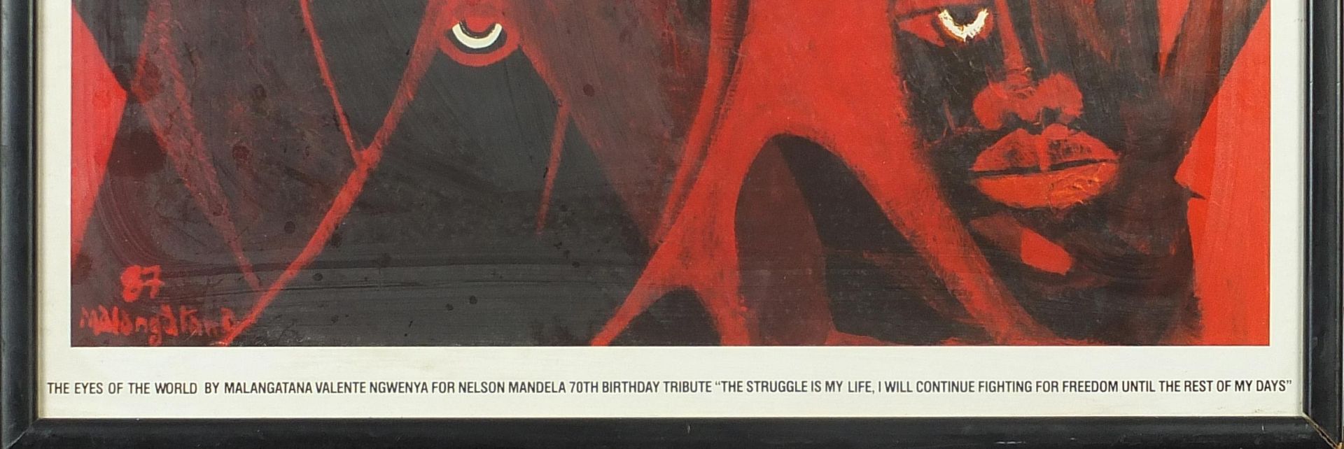 Set of five Nelson Mandela 70th birthday tribute posters including The Struggle is My Life by - Bild 19 aus 19