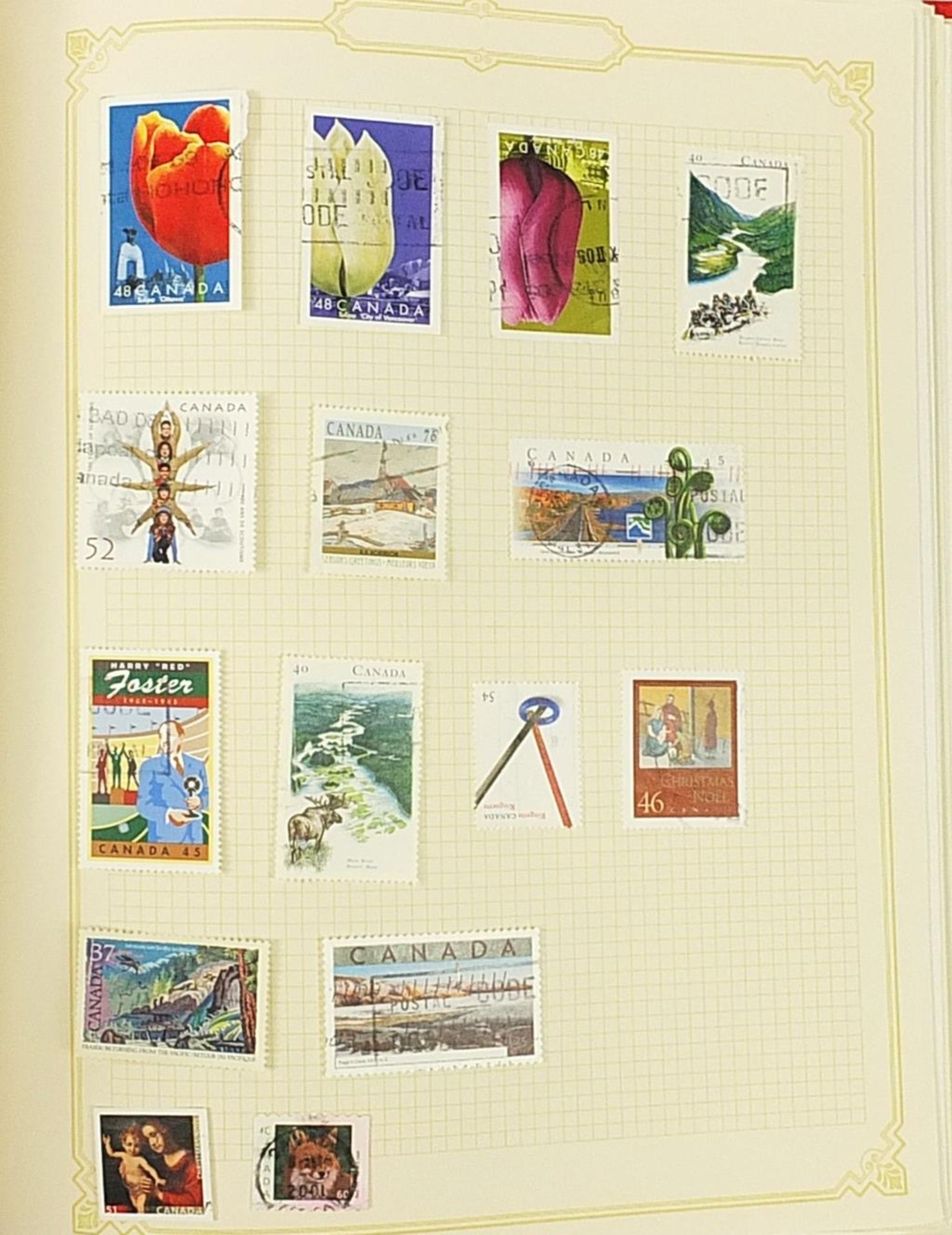Australian and Canadian stamps arranged in an album - Bild 2 aus 6