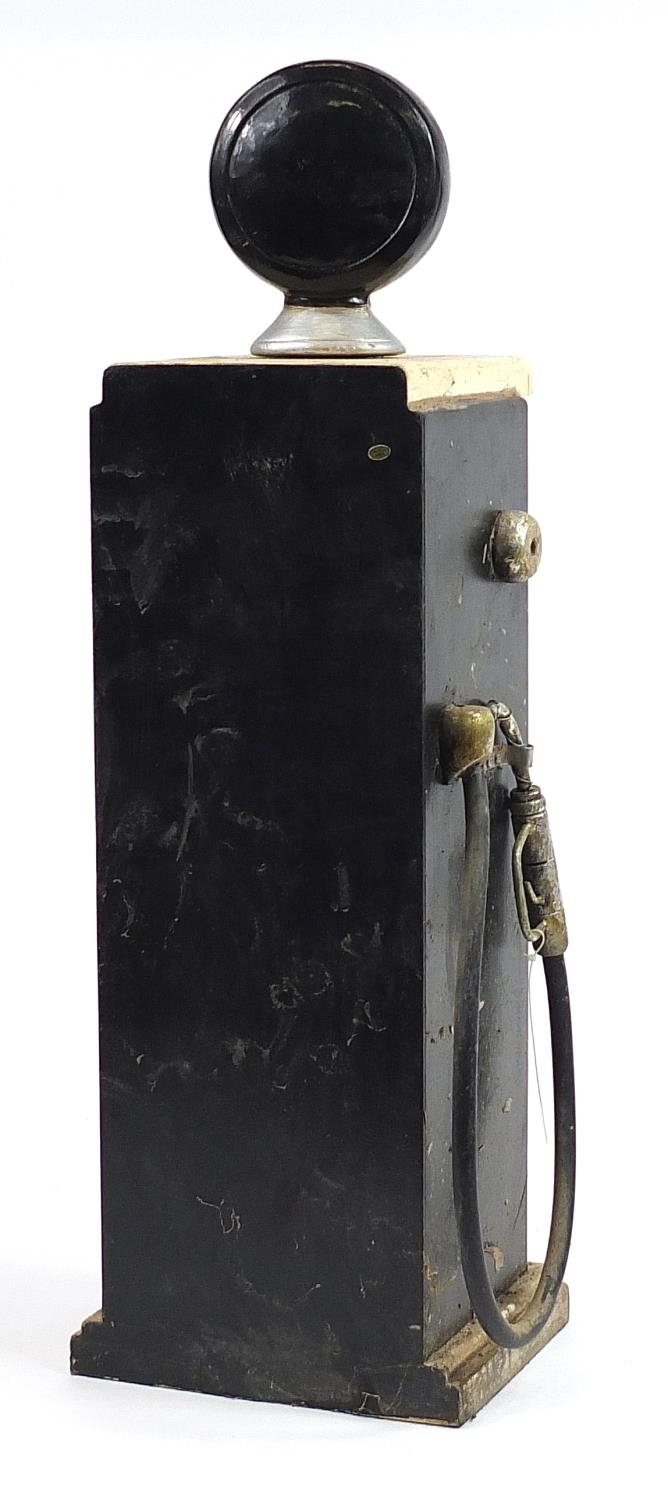 US Route 66 fuel pump design painted wood cabinet, 70cm high - Image 3 of 3