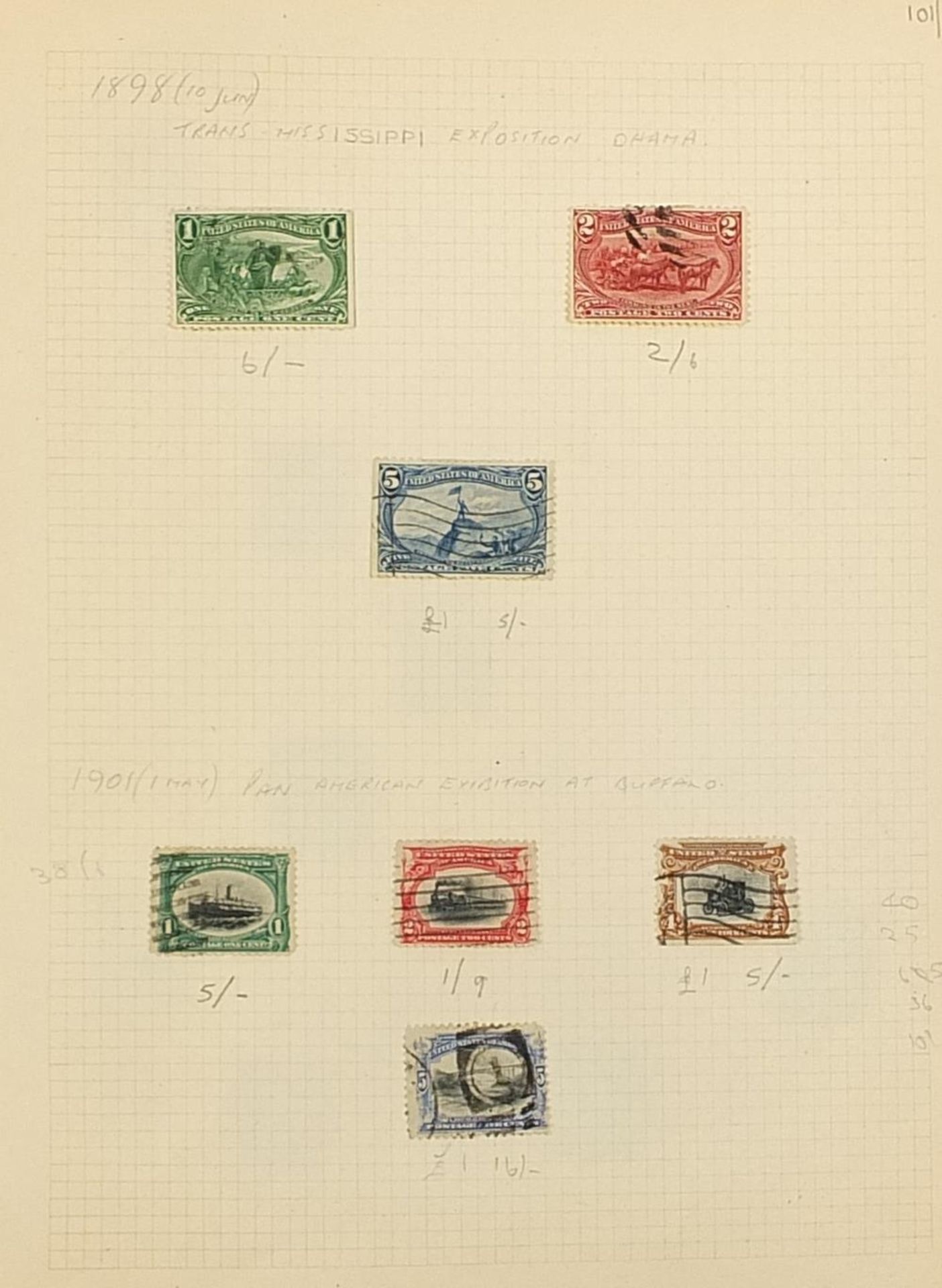 United States of America stamps from the early Presidents to 1950, arranged in an album - Image 5 of 6