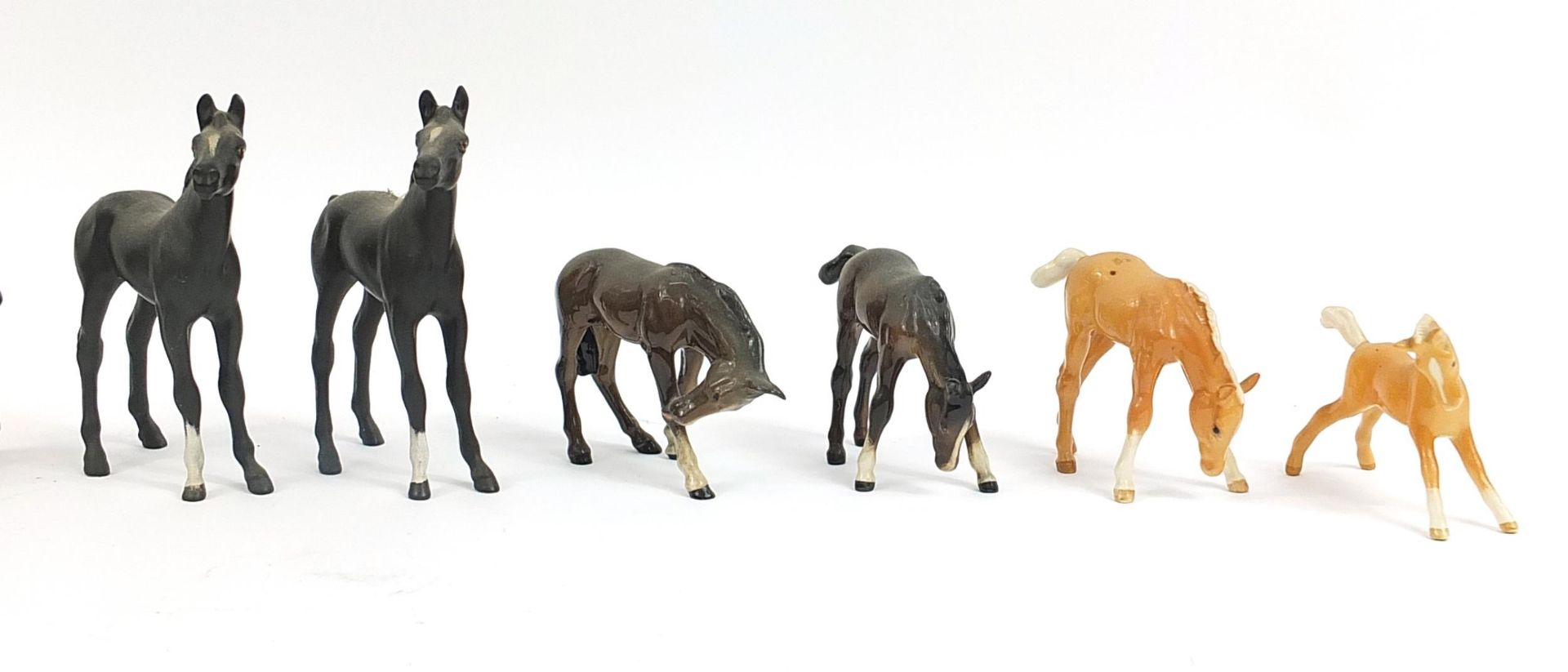 Nine Beswick horses and a Royal Doulton horse, the largest 14.5cm high - Image 3 of 3