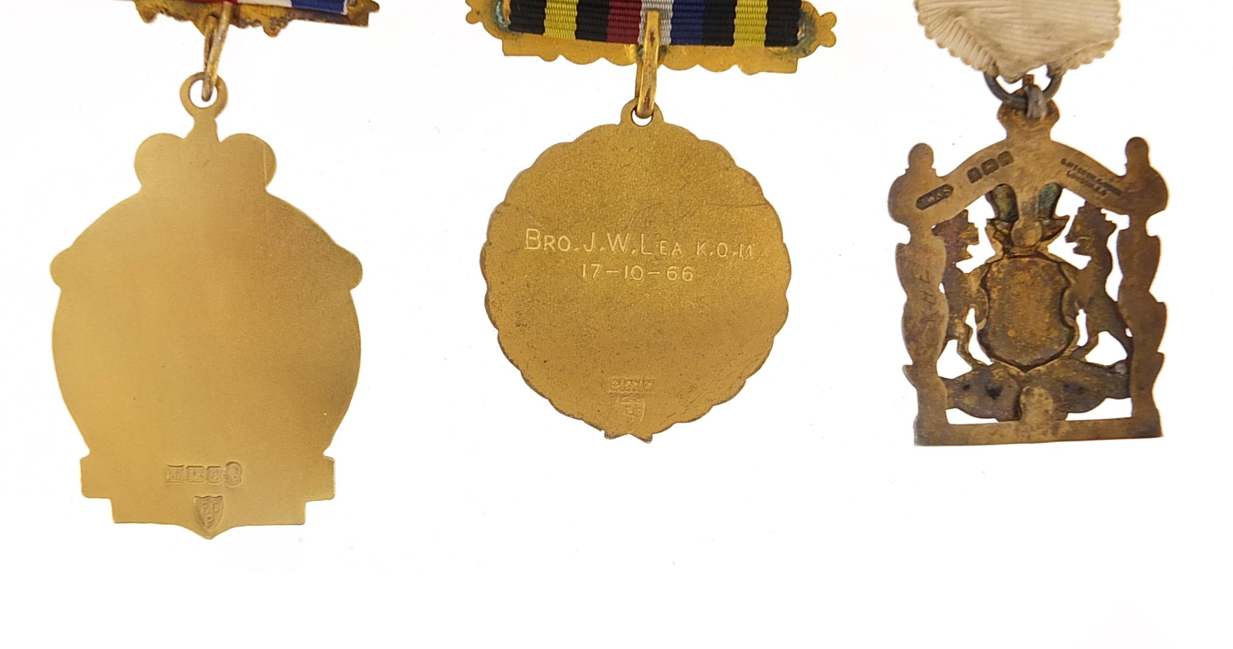 Two silver gilt and enamel RAOB jewels and a silver gilt and enamel Royal Masonic Institution for - Image 4 of 4