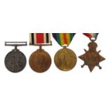 British military World War I four medal group awarded to 2466 CPL.W.COPLAND.HIGH.L.I.