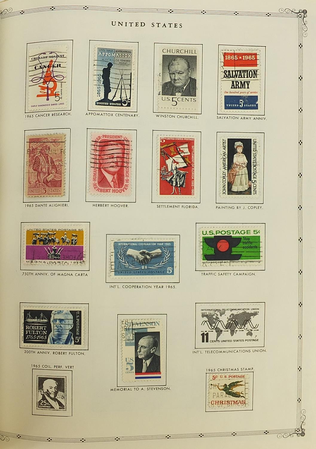 Collection of world stamps arranged in an album from Aden to Egypt - Image 7 of 12