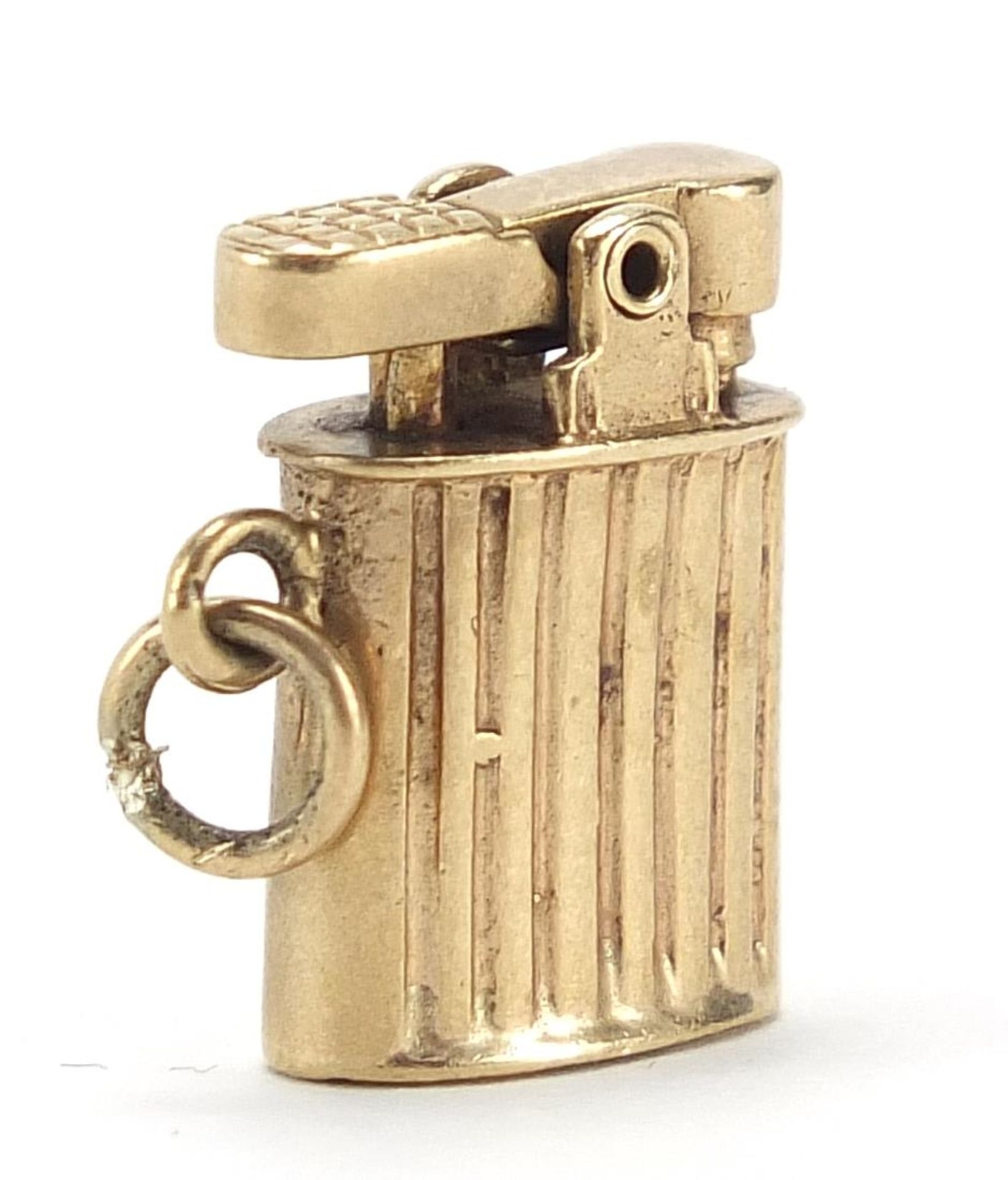 9ct gold table lighter charm, 1.5cm high, 3.9g - Image 2 of 3