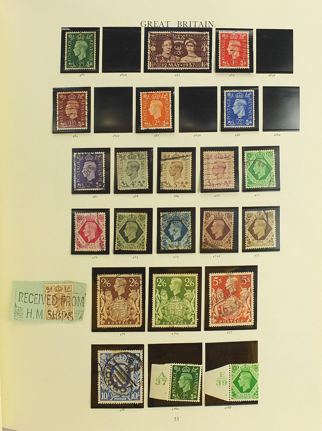 Collection of British stamps arranged in an album - Image 5 of 8