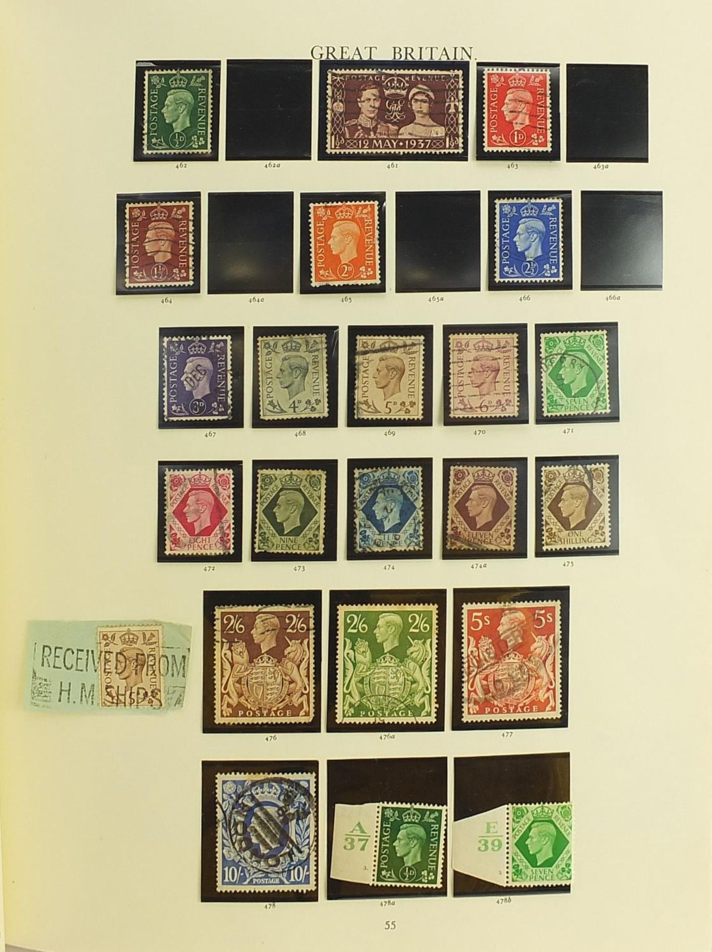 Collection of British stamps arranged in an album - Bild 5 aus 8