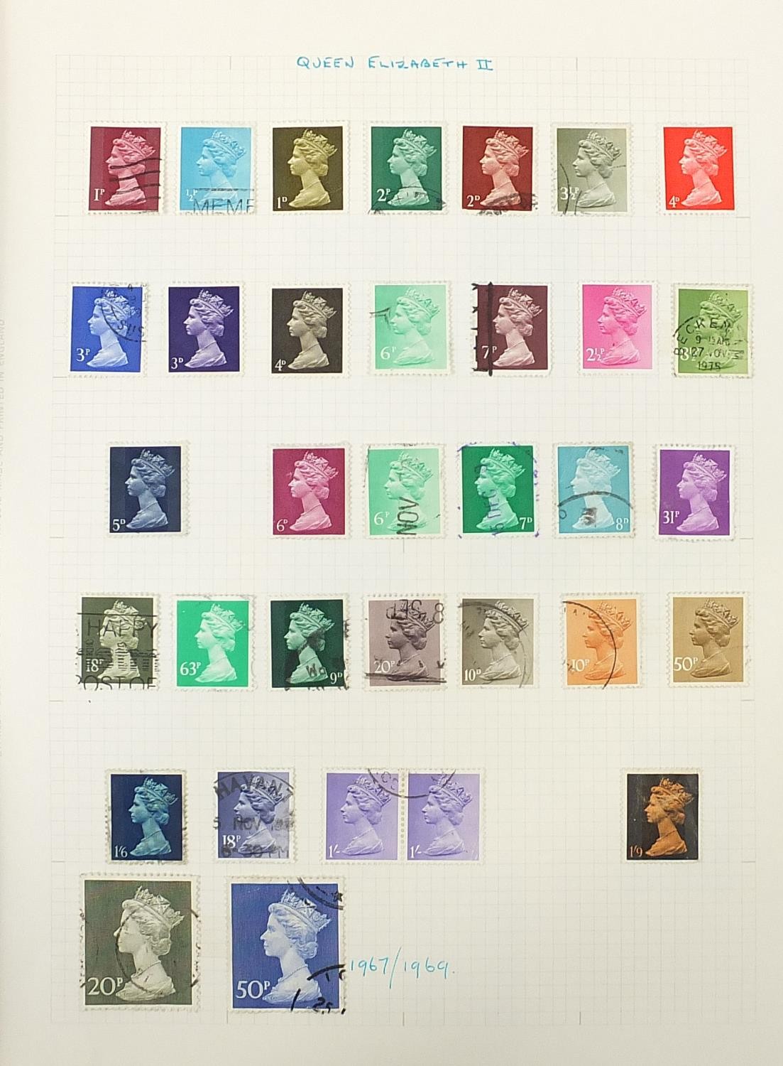 19th century and later world stamps arranged in albums including Great Britain, Guernsey, Jersey and - Image 15 of 29