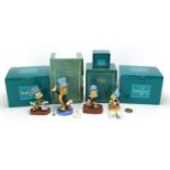 Five Walt Disney Classics Collection Jiminy Cricket figures with boxes and certificates, the largest