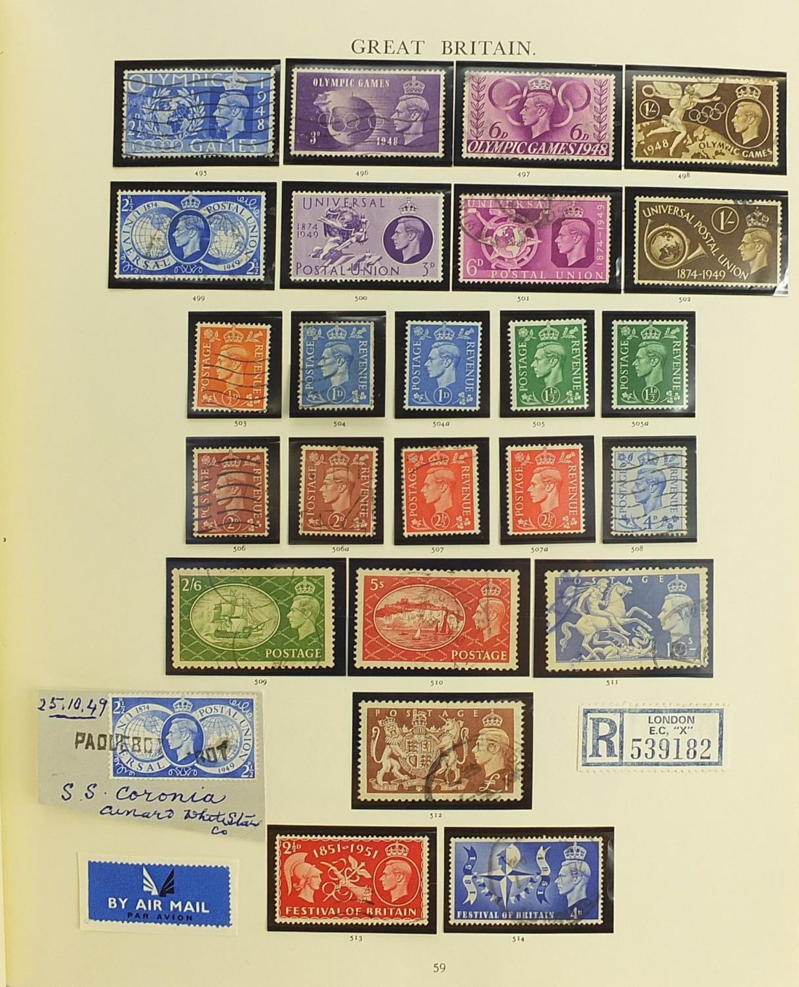 Collection of British stamps arranged in an album - Bild 6 aus 8