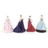 Four Coalport figurines with certificates comprising Perfect Moment, Imogen, Dearest Rose and Lady