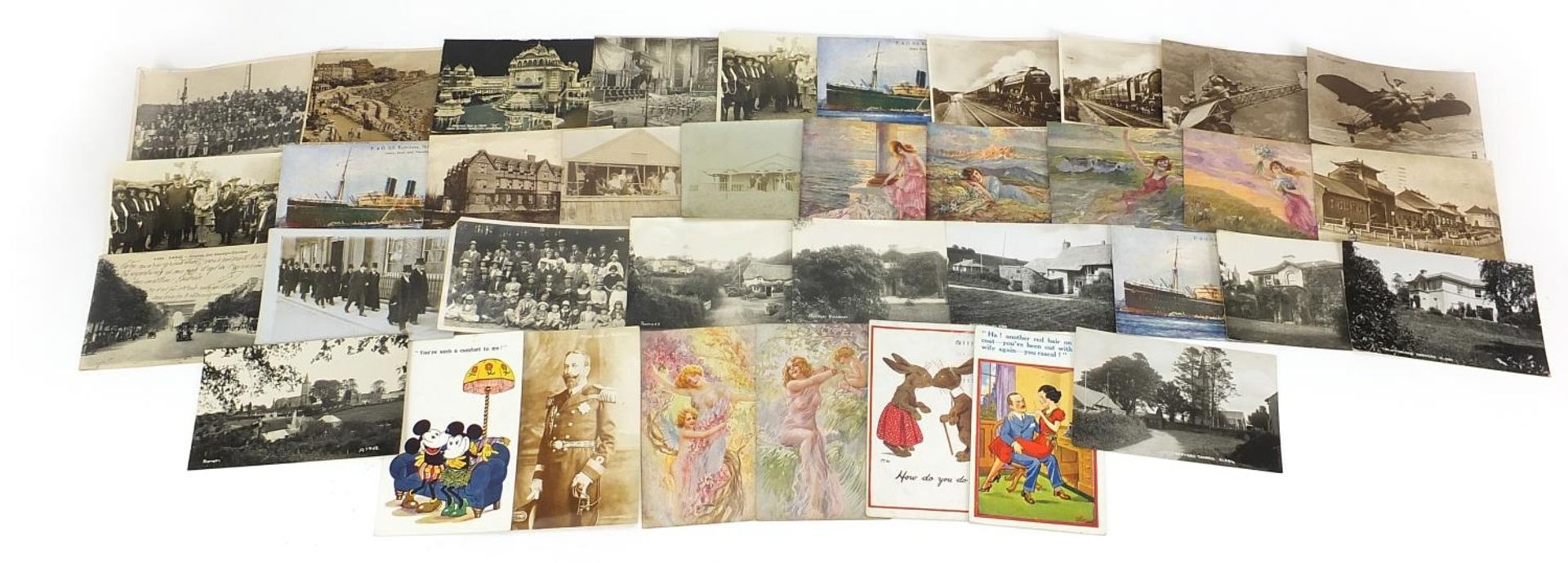 Group of 20th century and later postcards, some photographic including military and shipping