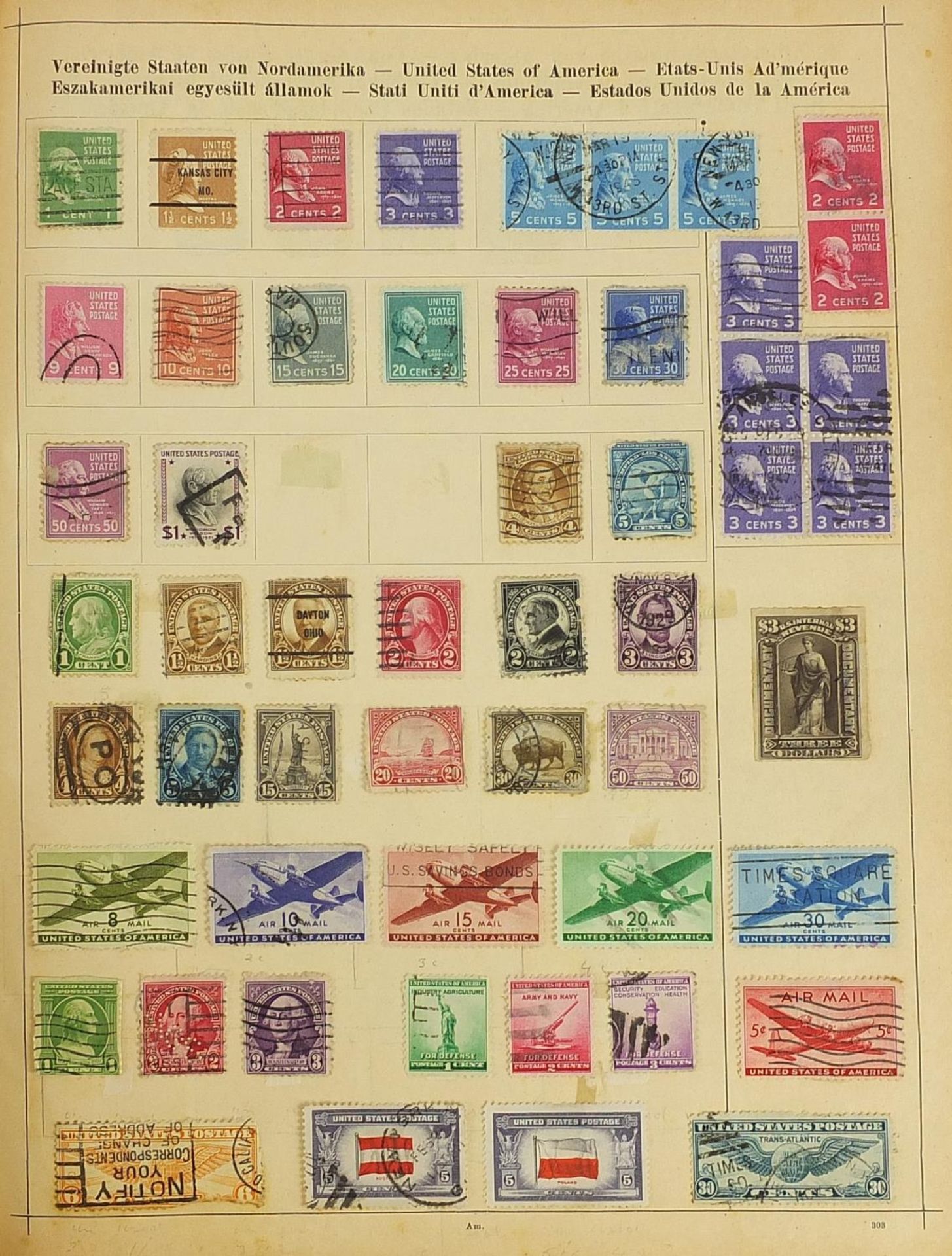 Collection of 19th century and later stamps arranged in an album including Germany, Hungary and - Bild 7 aus 9