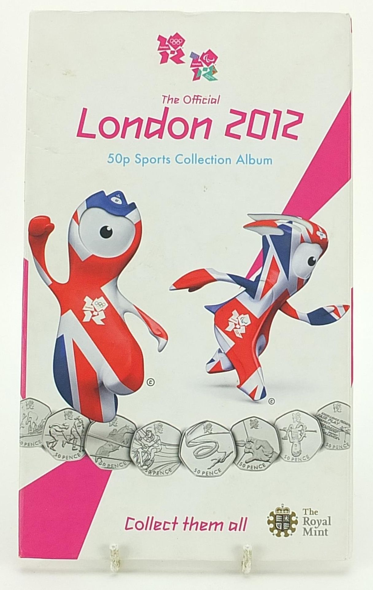 The Official London 2012 fifty pence coin part collection