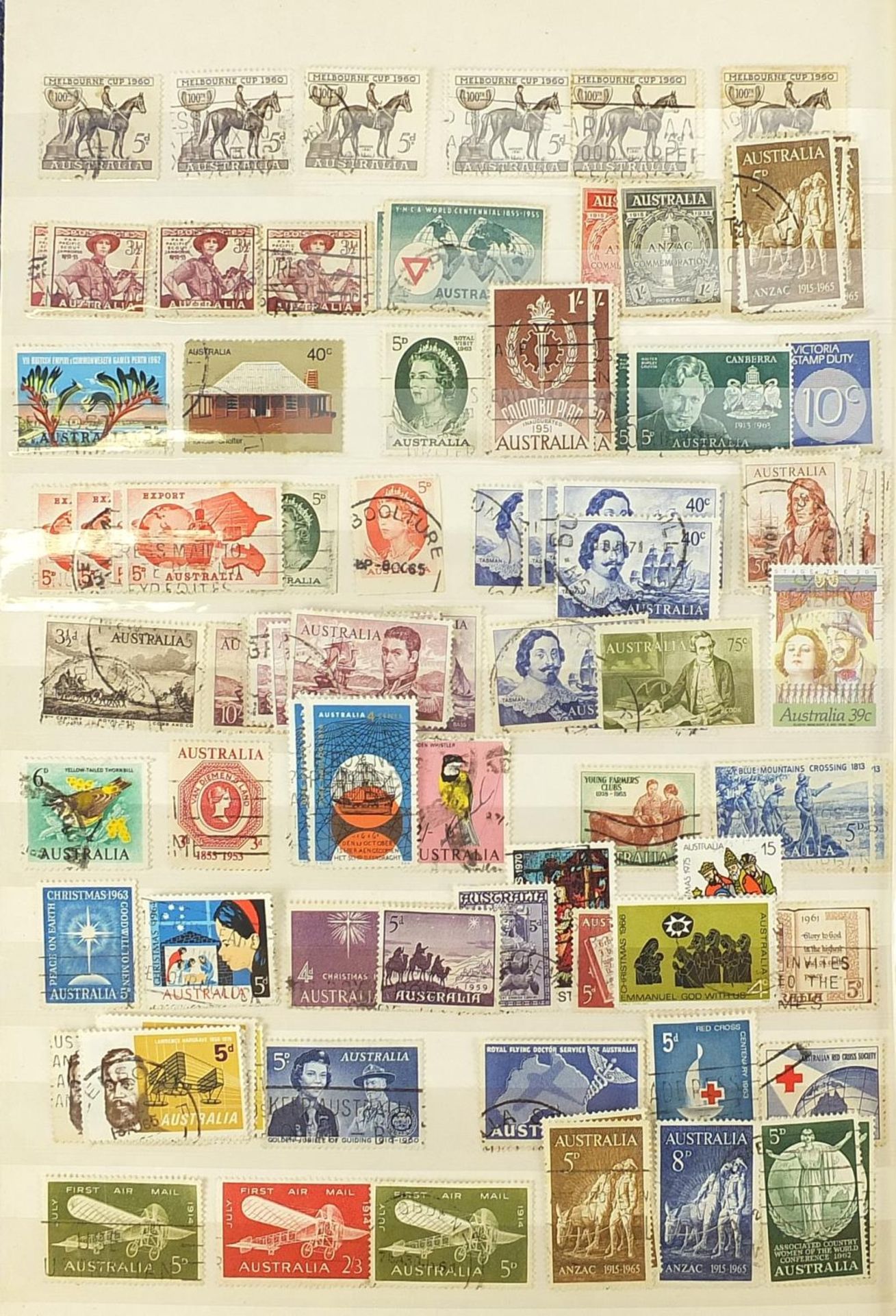 Australian stamps arranged in an album including some dating back to the early state issues - Bild 4 aus 6
