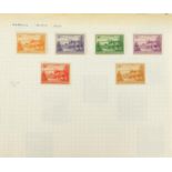 Collection of Norfolk Island stamps arranged in an album