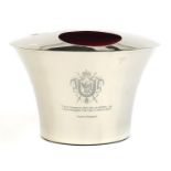 Three bottle Champagne ice bucket with Lily Bollinger and Napoleon Bonaparte mottos, 26cm high