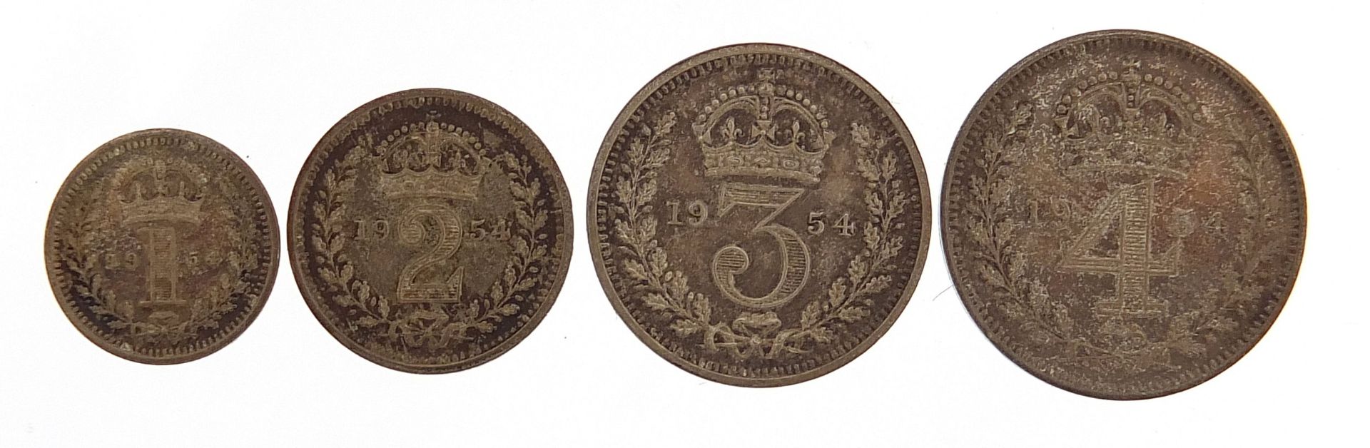 Elizabeth II 1954 Maundy coin set