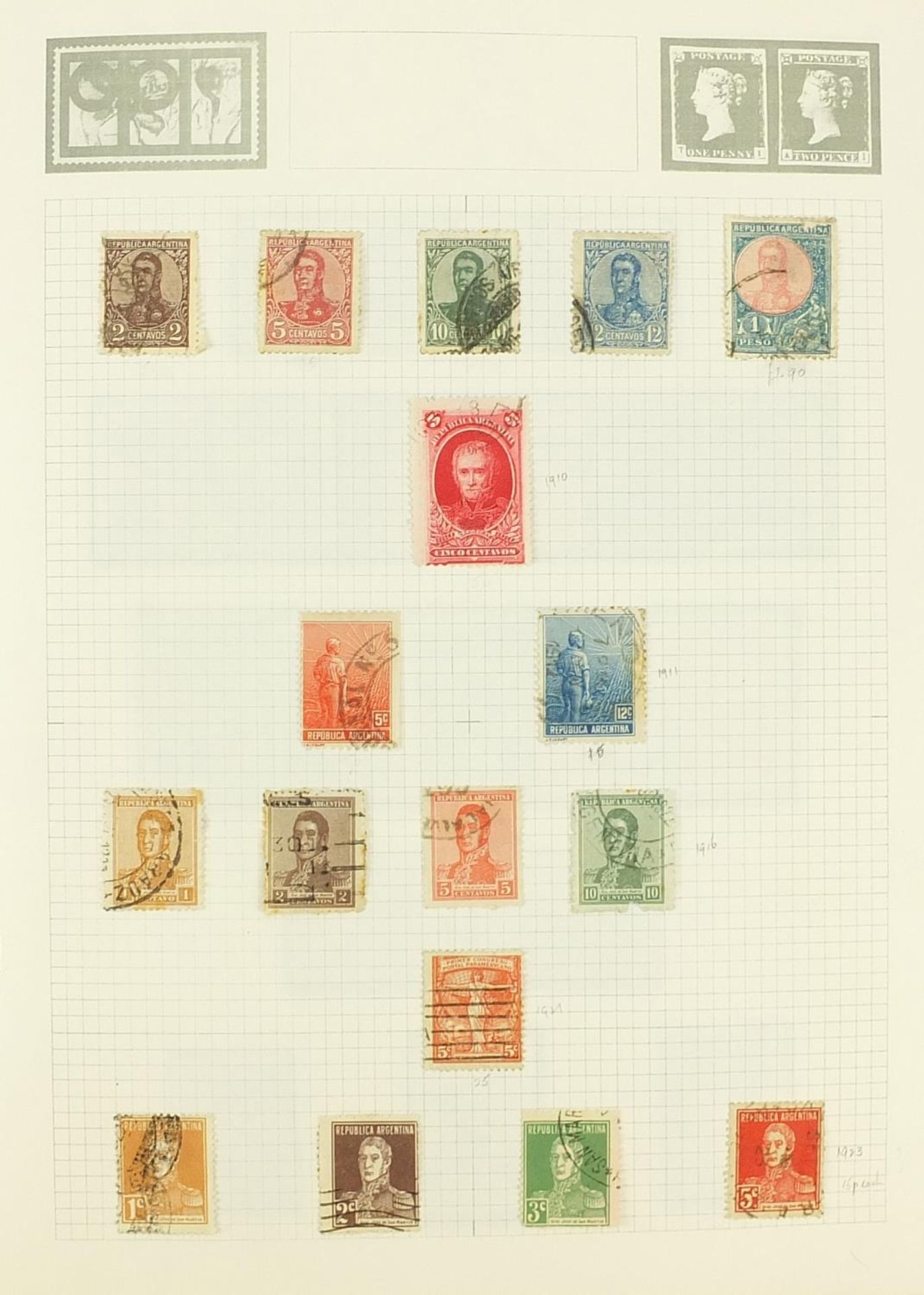 Collection of world stamps arranged in an album including Austria, Cuba and Europe - Bild 2 aus 7