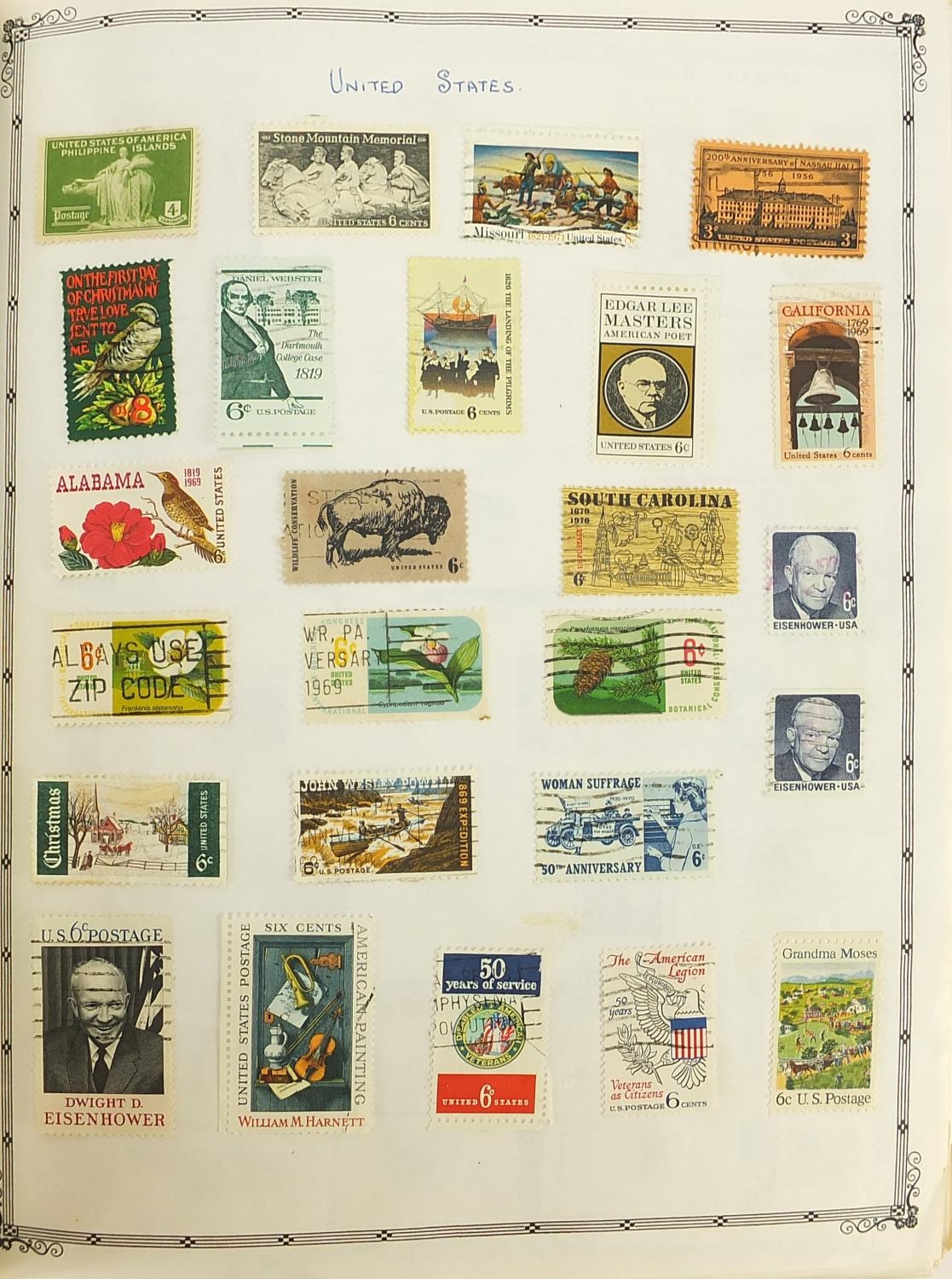 Collection of world stamps arranged in an album from Aden to Egypt - Image 8 of 12