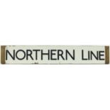 Railway interest Northern Line enamel sign, 62cm x 10cm