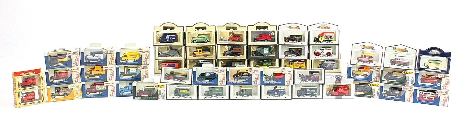 Group of Days Gone diecast advertising collector's vehicles