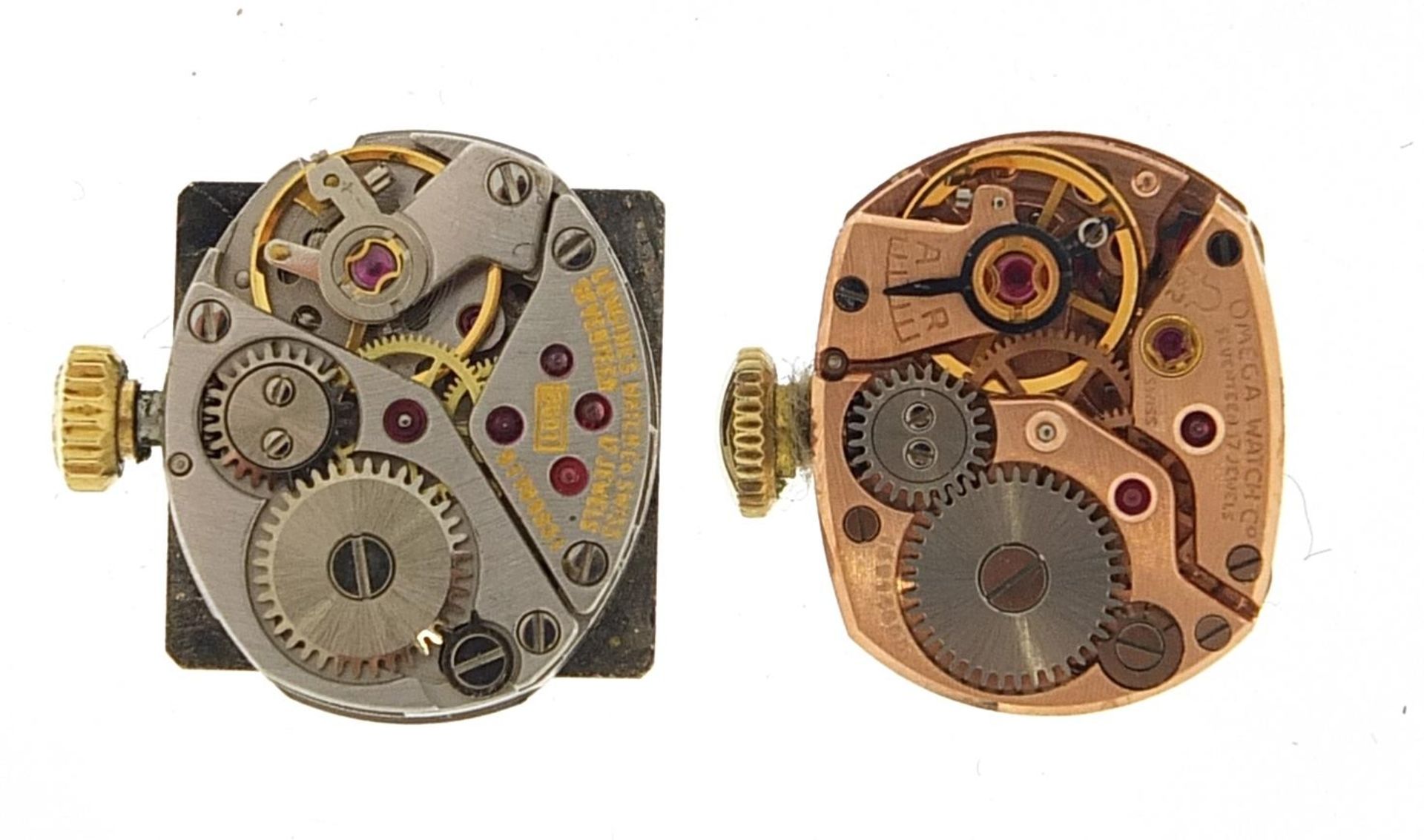 Two ladies wristwatch movements comprising Omega numbered 16914600 and Longines numbered 51769251 - Image 2 of 2