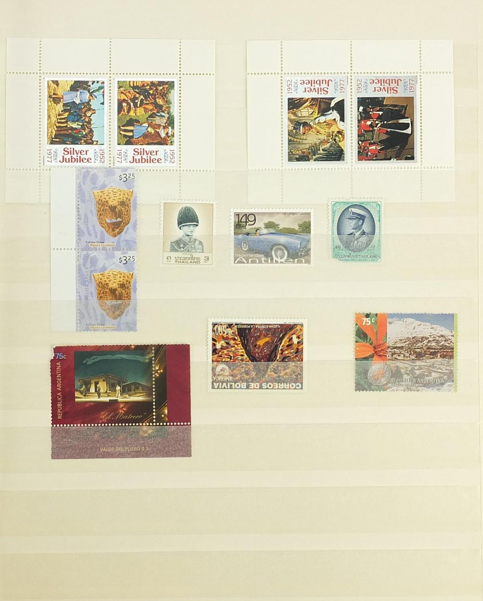 Collection of world stamps arranged in an album including Lundy and Zimbabwe - Bild 2 aus 5
