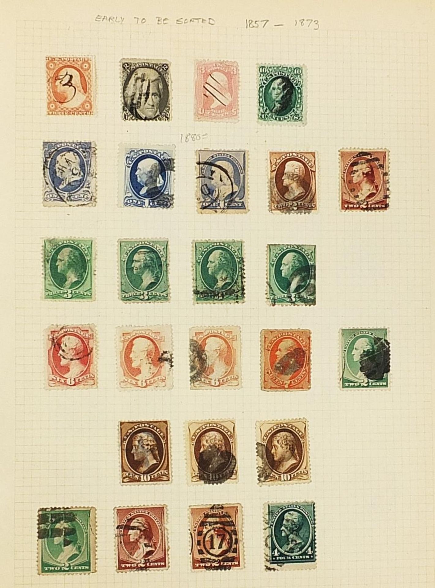 United States of America stamps from the early Presidents to 1950, arranged in an album - Image 3 of 6