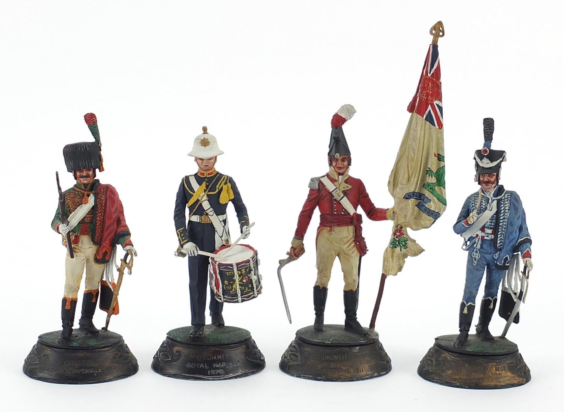 Four Charles Stadden hand painted soldiers including Trooper of the First Regiment, the largest 17cm