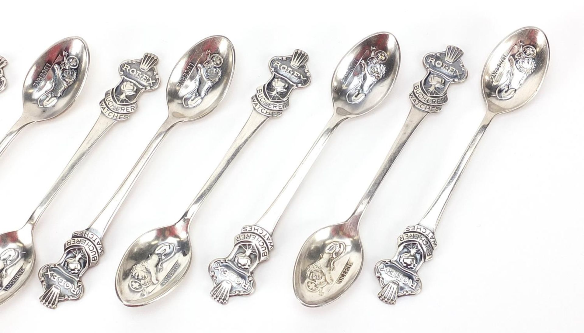 Set of twelve silver Rolex advertising teaspoons, 10.5cm in length, 153.0g - Image 3 of 5