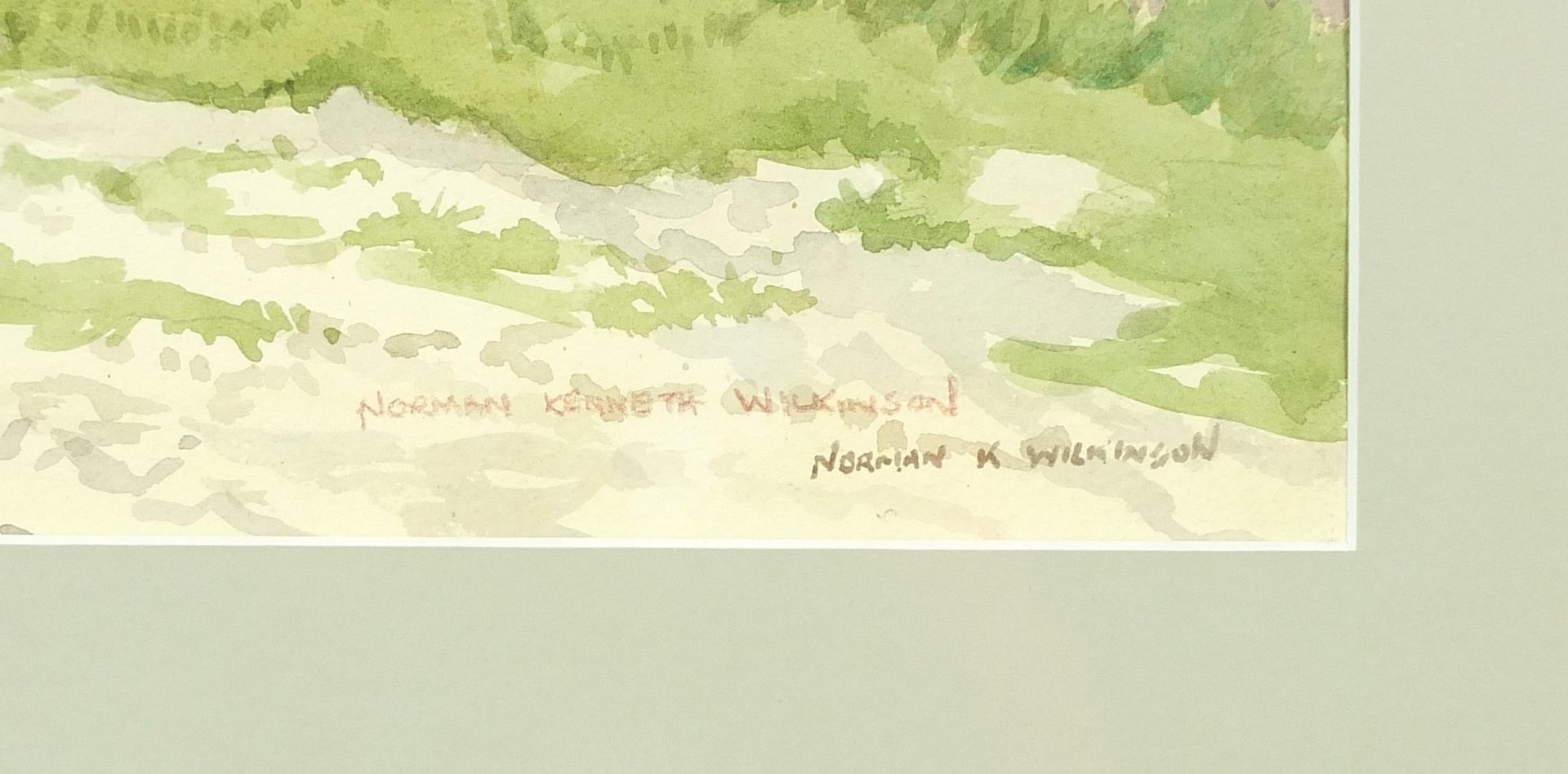 Norman Kenneth Wilkinson - Moored boat beside water, watercolour, indistinct labels verso, - Image 3 of 5
