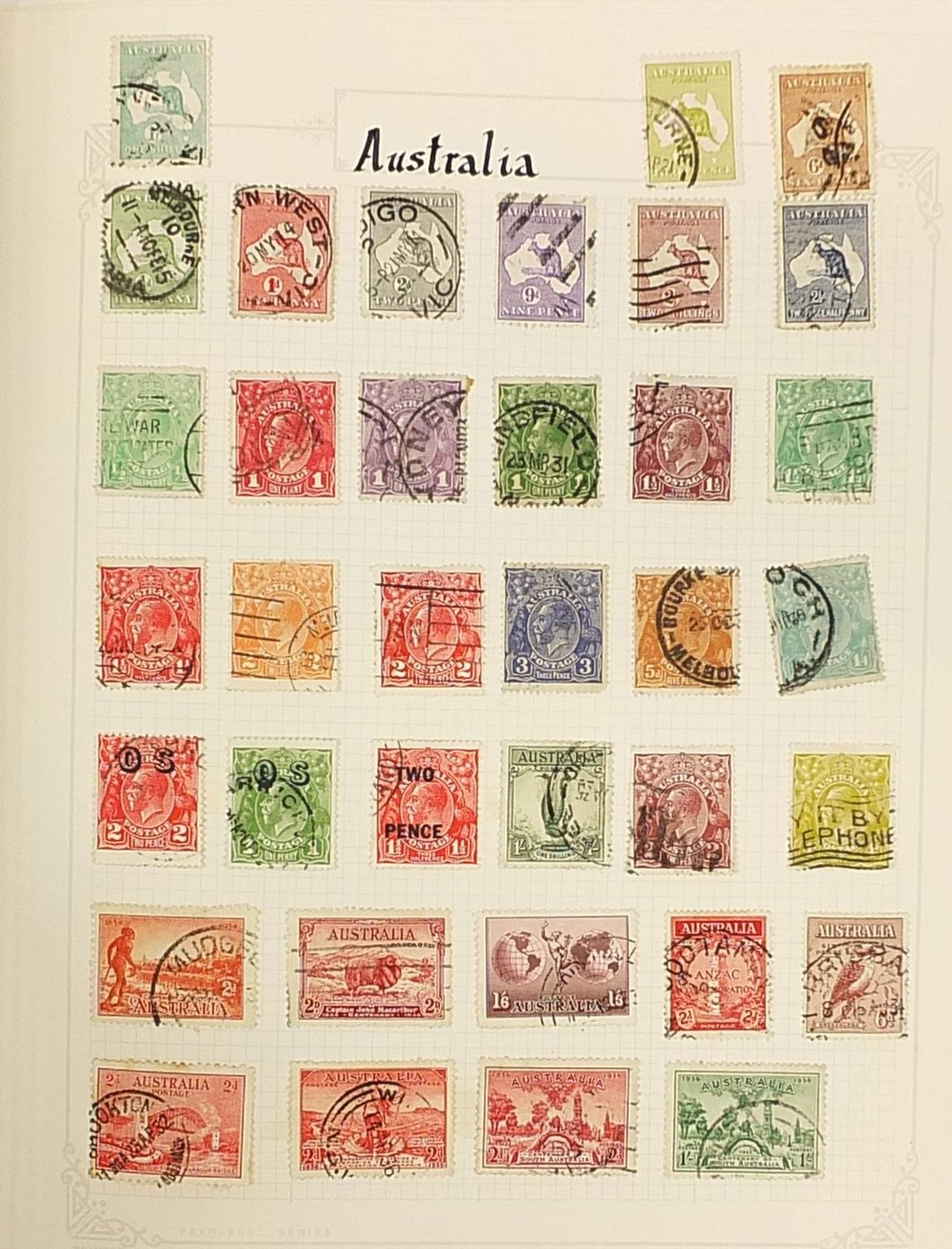 Australian and Canadian stamps arranged in an album - Bild 3 aus 6
