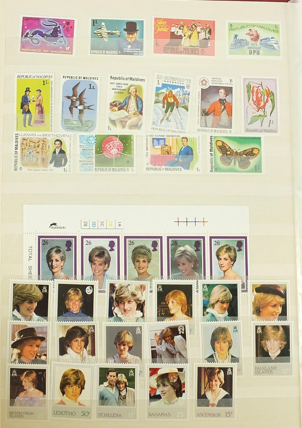 Collection of world stamps arranged in an album including Lundy and Zimbabwe - Image 4 of 5