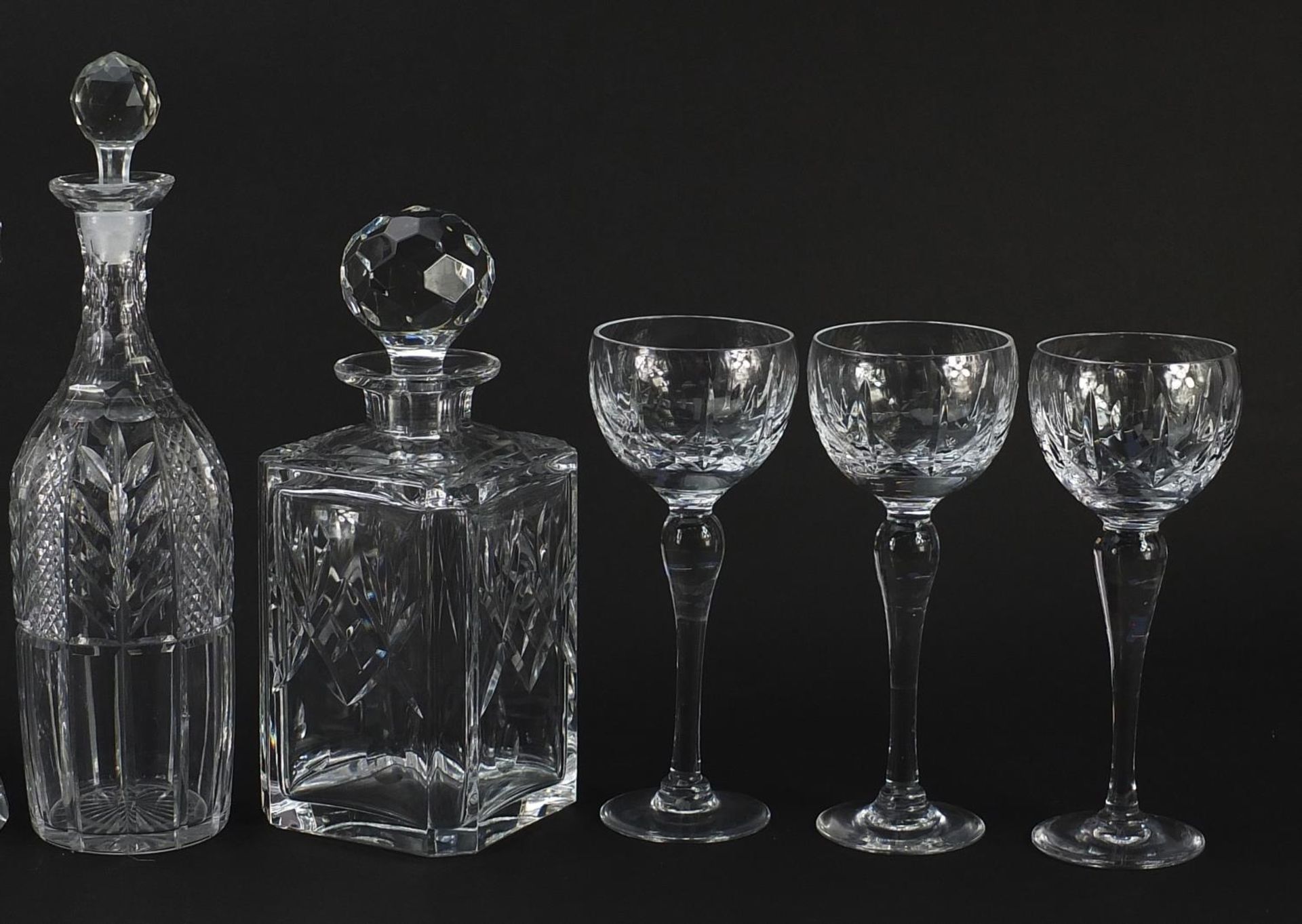 Cut glassware to include three decanters, one Edinburgh Crystal and set of six glasses, the - Image 3 of 3