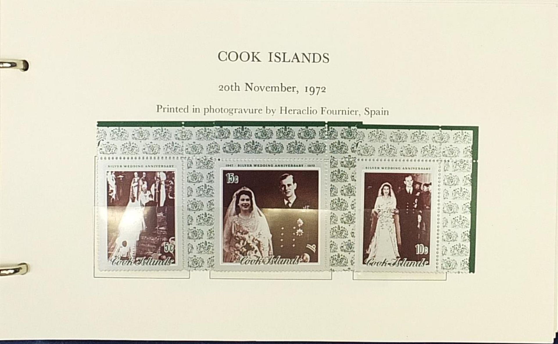 Royal Silver Wedding 1972 stamp album including Falkland Islands and Aitutaki - Image 2 of 6