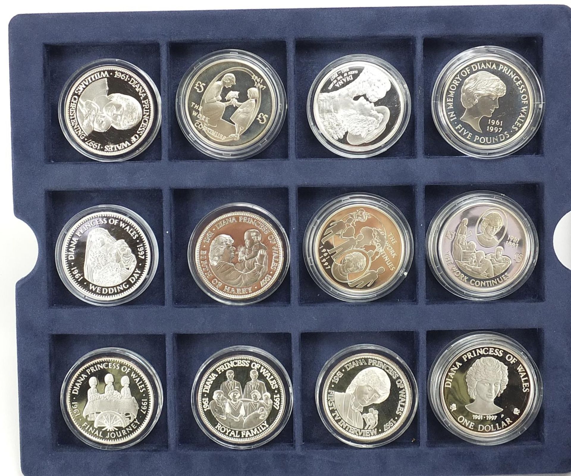 Set of 24 silver proof coins commemorating Princess Diana - Image 2 of 4