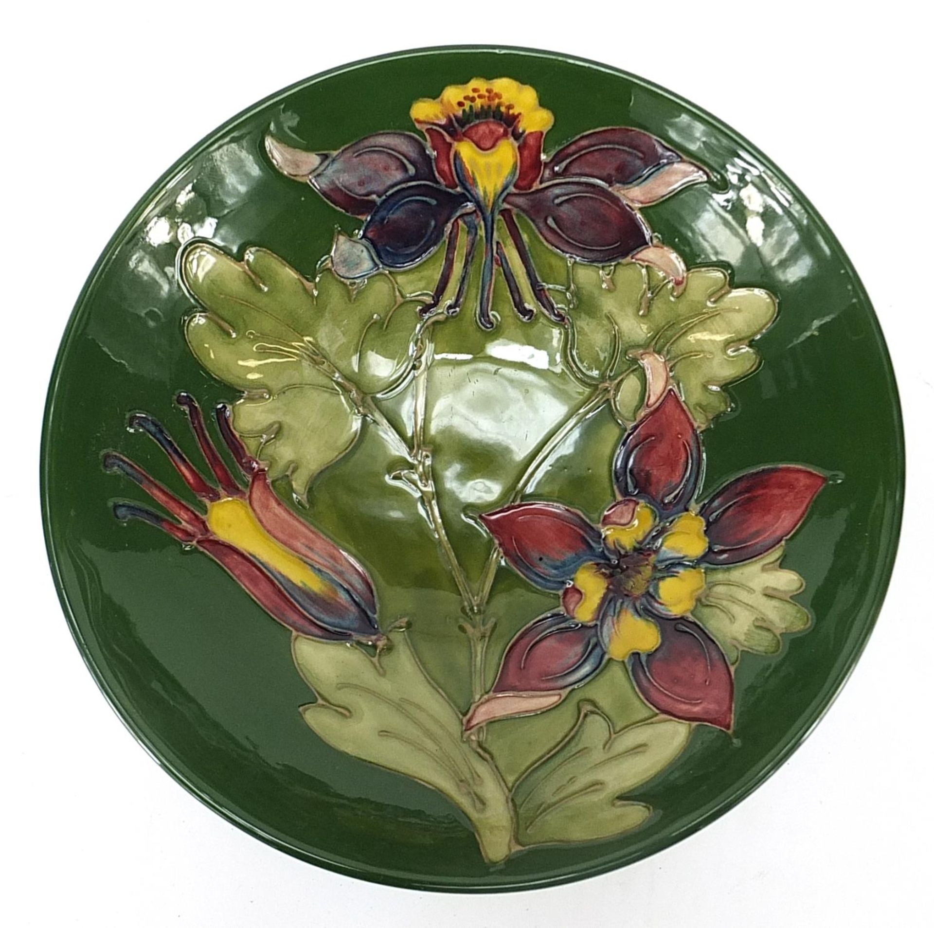 Moorcroft pottery pedestal bowl hand painted with flowers, 18cm in diameter - Bild 2 aus 4