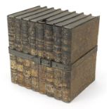 Huntley & Palmers biscuit tin in the form of a stack of books, 16cm high