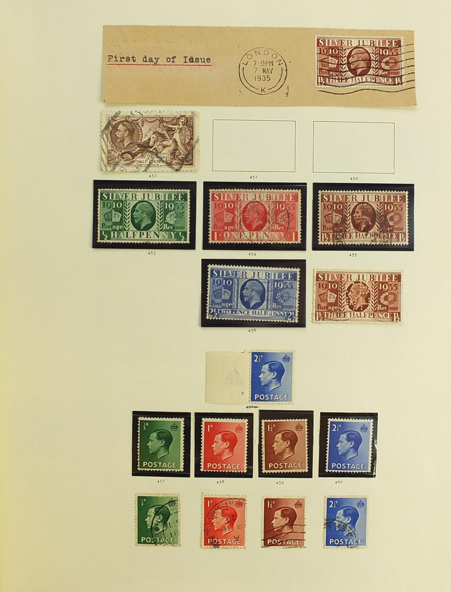 Collection of British stamps arranged in an album - Bild 4 aus 8