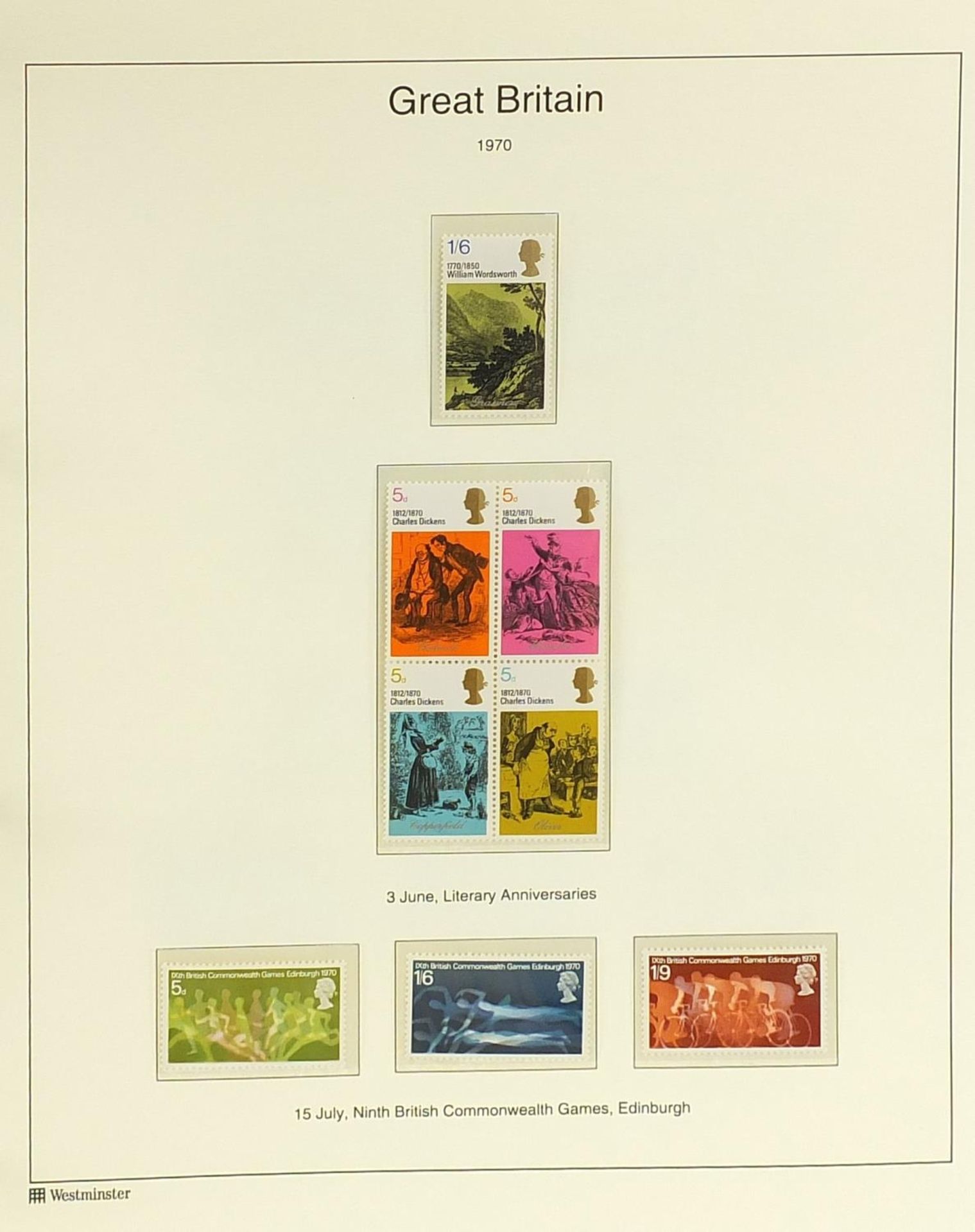 Collection of British stamps arranged in an album - Bild 6 aus 8