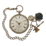 Litherland Davies & Co, gentlemen's silver open face pocket watch with fusee movement numbered